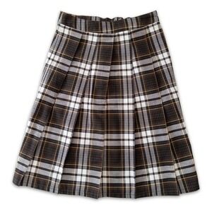 French Toast School‎ Uniform Skirt Girls 10 Brown Plaid Midi Twee Dark Academia